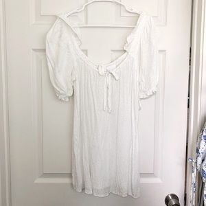 White Babydoll Summer Mini Dress